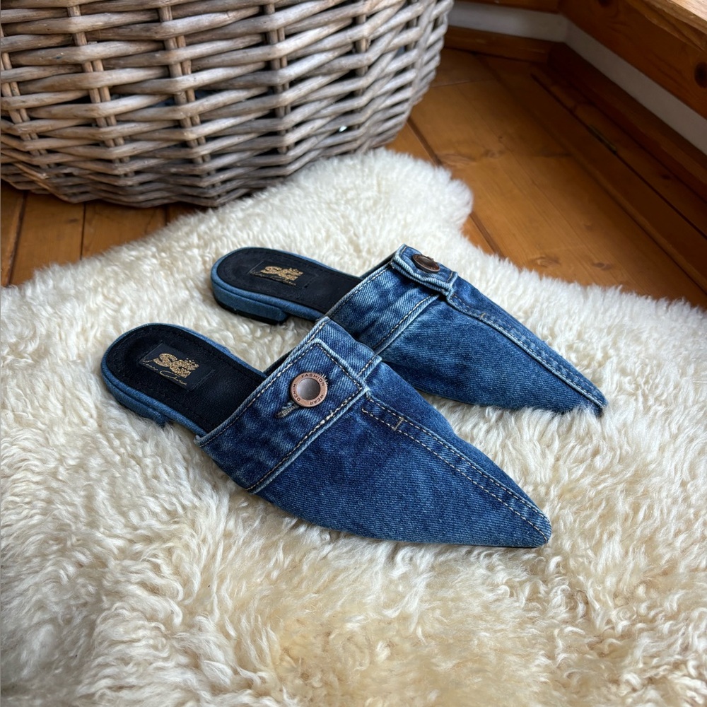 Denim Mules